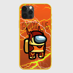 Чехол для iPhone 12 Pro Among Us Lightning Z, цвет: 3D-желтый