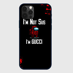 Чехол для iPhone 12 Pro Among Us Gucci, цвет: 3D-черный