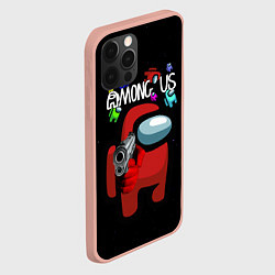 Чехол для iPhone 12 Pro AMONG US, цвет: 3D-светло-розовый — фото 2