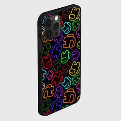 Чехол для iPhone 12 Pro AMONG US NEON, цвет: 3D-черный — фото 2