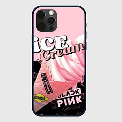 Чехол для iPhone 12 Pro BLACKPINK ICE CREAM, цвет: 3D-черный