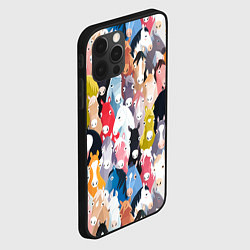 Чехол для iPhone 12 Pro Цветные лошади, цвет: 3D-черный — фото 2