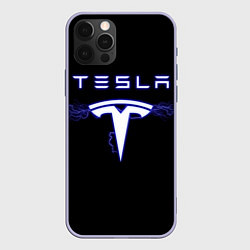 Чехол для iPhone 12 Pro TESLA, цвет: 3D-светло-сиреневый