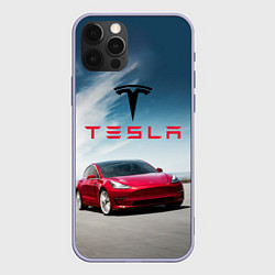 Чехол iPhone 12 Pro Tesla Model 3