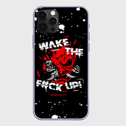 Чехол для iPhone 12 Pro WAKE THE F CK UP!, цвет: 3D-светло-сиреневый