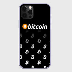 Чехол для iPhone 12 Pro БИТКОИН BITCOIN Z, цвет: 3D-светло-сиреневый