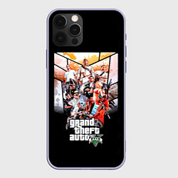 Чехол для iPhone 12 Pro Grand Theft Auto five, цвет: 3D-светло-сиреневый