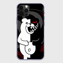 Чехол для iPhone 12 Pro MONOKUMA МОНОКУМА DANGANRO, цвет: 3D-светло-сиреневый