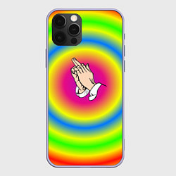 Чехол для iPhone 12 Pro Bright print, цвет: 3D-светло-сиреневый