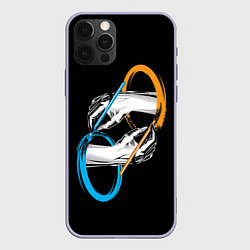 Чехол для iPhone 12 Pro PORTAL 2 ПОРТАЛ 2, цвет: 3D-светло-сиреневый
