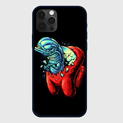 Чехол для iPhone 12 Pro Among Us Aliens, цвет: 3D-черный