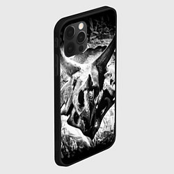 Чехол для iPhone 12 Pro Трицератопс Динозавр, цвет: 3D-черный — фото 2