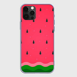 Чехол для iPhone 12 Pro Текстура арбуза, цвет: 3D-светло-сиреневый