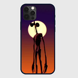 Чехол для iPhone 12 Pro Сиреноголовый Хоррор Закат, цвет: 3D-черный