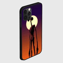 Чехол для iPhone 12 Pro Сиреноголовый Хоррор Закат, цвет: 3D-черный — фото 2