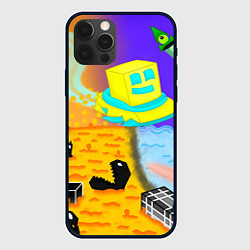 Чехол для iPhone 12 Pro Geometry Dash RobTop Z, цвет: 3D-черный