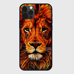 Чехол для iPhone 12 Pro LION, цвет: 3D-черный