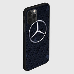 Чехол для iPhone 12 Pro MERCEDES BENZ 3D Geometry 3Д, цвет: 3D-черный — фото 2