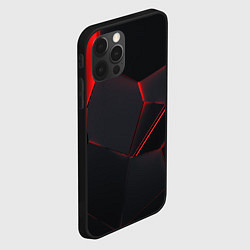 Чехол для iPhone 12 Pro Красные плиты 3D, цвет: 3D-черный — фото 2