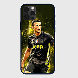 Чехол для iPhone 12 Pro Cristiano Ronaldo Juventus, цвет: 3D-черный