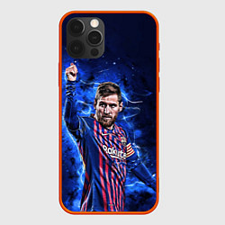Чехол для iPhone 12 Pro Lionel Messi Barcelona 10, цвет: 3D-красный