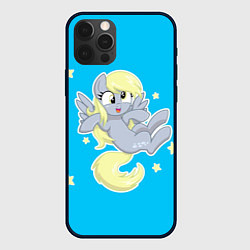 Чехол для iPhone 12 Pro Пони в звёздном небе, цвет: 3D-черный