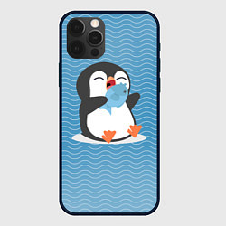 Чехол для iPhone 12 Pro Пингвин, цвет: 3D-черный