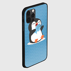 Чехол для iPhone 12 Pro Пингвин, цвет: 3D-черный — фото 2