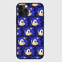 Чехол для iPhone 12 Pro Sonic pattern, цвет: 3D-черный