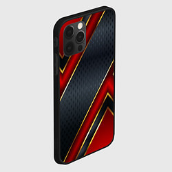 Чехол для iPhone 12 Pro Black & Red 3D, цвет: 3D-черный — фото 2