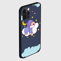 Чехол для iPhone 12 Pro Сонный ленивец, цвет: 3D-черный — фото 2