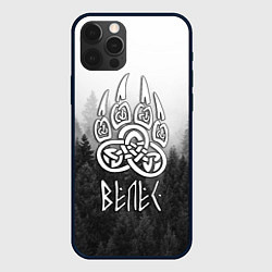 Чехол для iPhone 12 Pro ВЕЛЕС туманный лес, цвет: 3D-черный