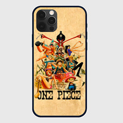 Чехол для iPhone 12 Pro One Piece пираты Соломенной Шляпы, цвет: 3D-черный