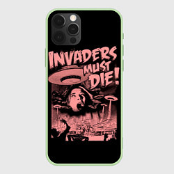 Чехол для iPhone 12 Pro Invaders must die, цвет: 3D-салатовый