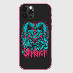 Чехол для iPhone 12 Pro Slipknot Monster, цвет: 3D-малиновый