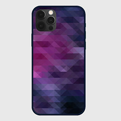Чехол iPhone 12 Pro Фиолетово-бордовый узор