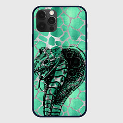 Чехол для iPhone 12 Pro Кобра Змеиный стиль, цвет: 3D-черный