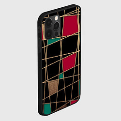 Чехол для iPhone 12 Pro Модный абстрактный узор, цвет: 3D-черный — фото 2