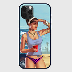 Чехол для iPhone 12 Pro Girl with coffee, цвет: 3D-черный