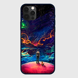 Чехол для iPhone 12 Pro Глубокий космос, цвет: 3D-черный