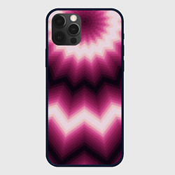 Чехол iPhone 12 Pro Черно-пурпурный калейдоскоп