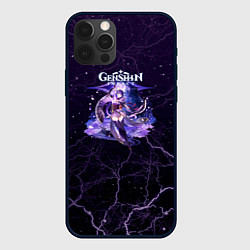 Чехол для iPhone 12 Pro Genshin Impact - Raiden Shogun, цвет: 3D-черный