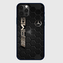 Чехол для iPhone 12 Pro MERCEDES LOGO BRONZE, цвет: 3D-черный