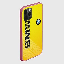 Чехол для iPhone 12 Pro BMW СЛЕДЫ ШИН БМВ, цвет: 3D-малиновый — фото 2