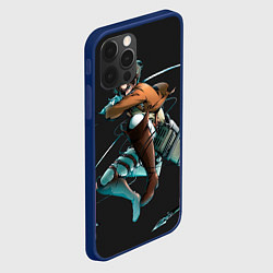 Чехол для iPhone 12 Pro Атака Титана, цвет: 3D-тёмно-синий — фото 2
