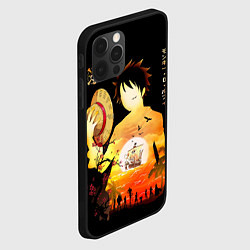 Чехол для iPhone 12 Pro Силуэт Луффи One piece, цвет: 3D-черный — фото 2