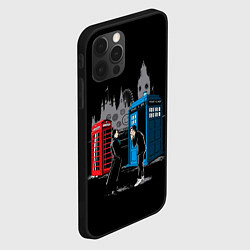 Чехол для iPhone 12 Pro Шерлок х Доктор, цвет: 3D-черный — фото 2