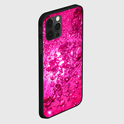 Чехол для iPhone 12 Pro Розовые Пузырьки, цвет: 3D-черный — фото 2