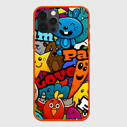 Чехол iPhone 12 Pro LOVE PEACE PARTY Z