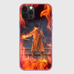 Чехол для iPhone 12 Pro Warrior Sekiro shadows die twice Z, цвет: 3D-малиновый